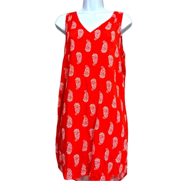 SzM Old Navy Paisley Red Dress - Picture 2 of 5